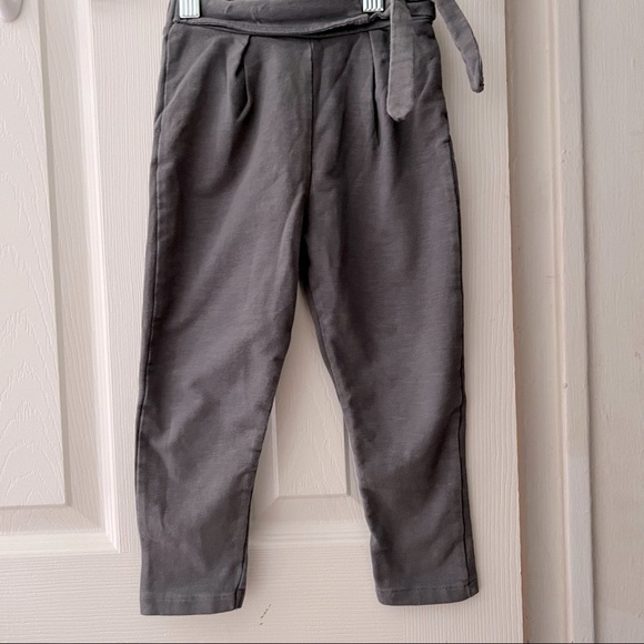 ZARA|BABY Girl|Pants/leggings with belt Size 3-4 years- color grey - Picture 2 of 7